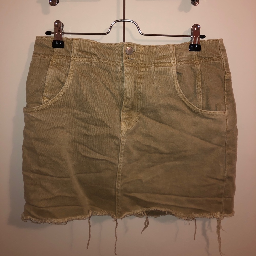 Tan jean skirt